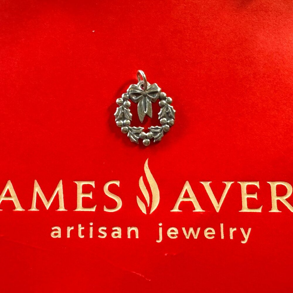 James Avery Sterling Silver Christmas Wreath Charm/Pendant